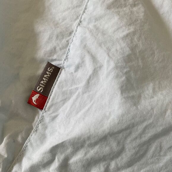 SIMMS Fishing Guide Shirt Mens Sz XXL Blue Long Sleeve Button Vented Zip Pockets - Picture 13 of 13